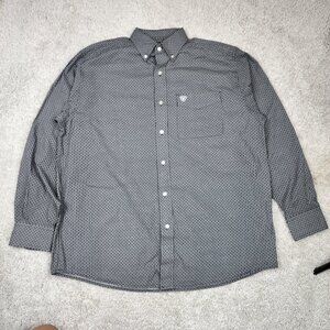 Ariat Mens button Shirt Size Large L/G Checkered Western Rodeo Casual Fit USA